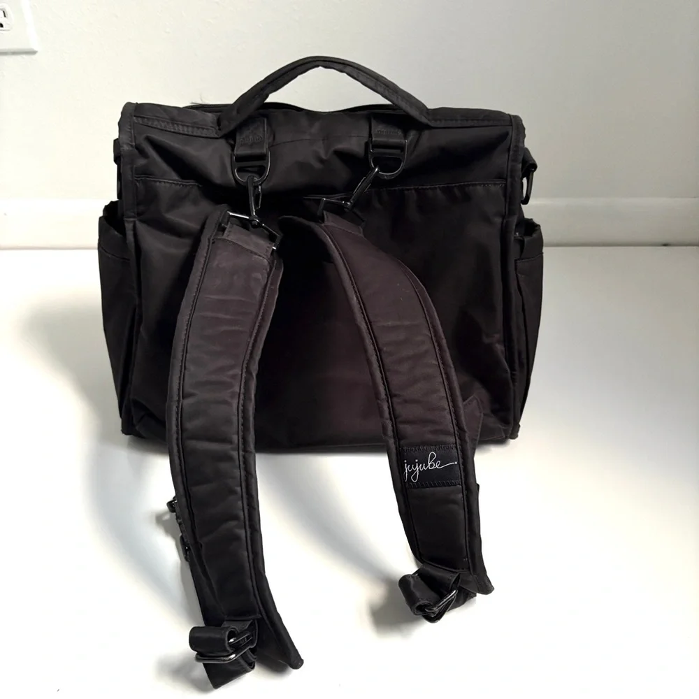 Jujube | BFF Blackout Black Diaper Bag Backpack with Changing Pad OS